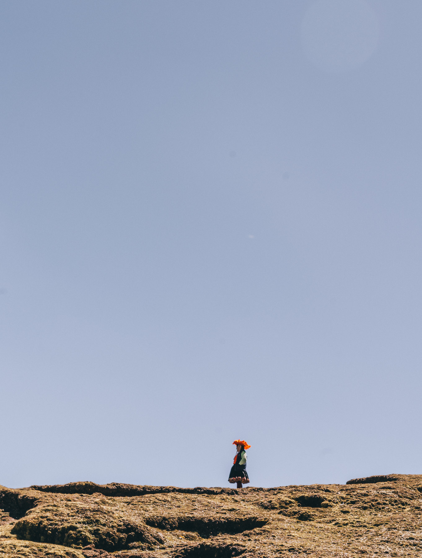 Local woman at Rainbow Mountain