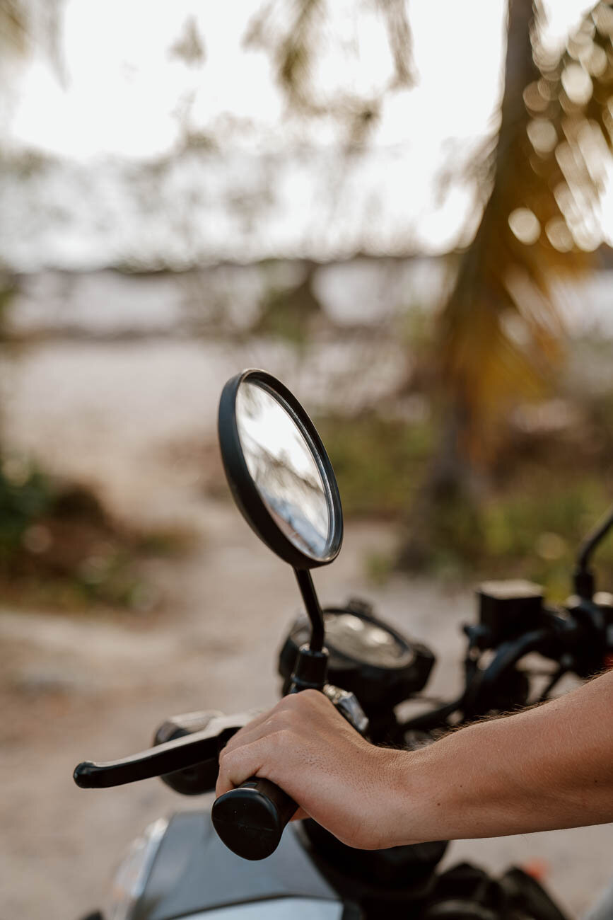 Renting a scooter in San Andres, Colombia