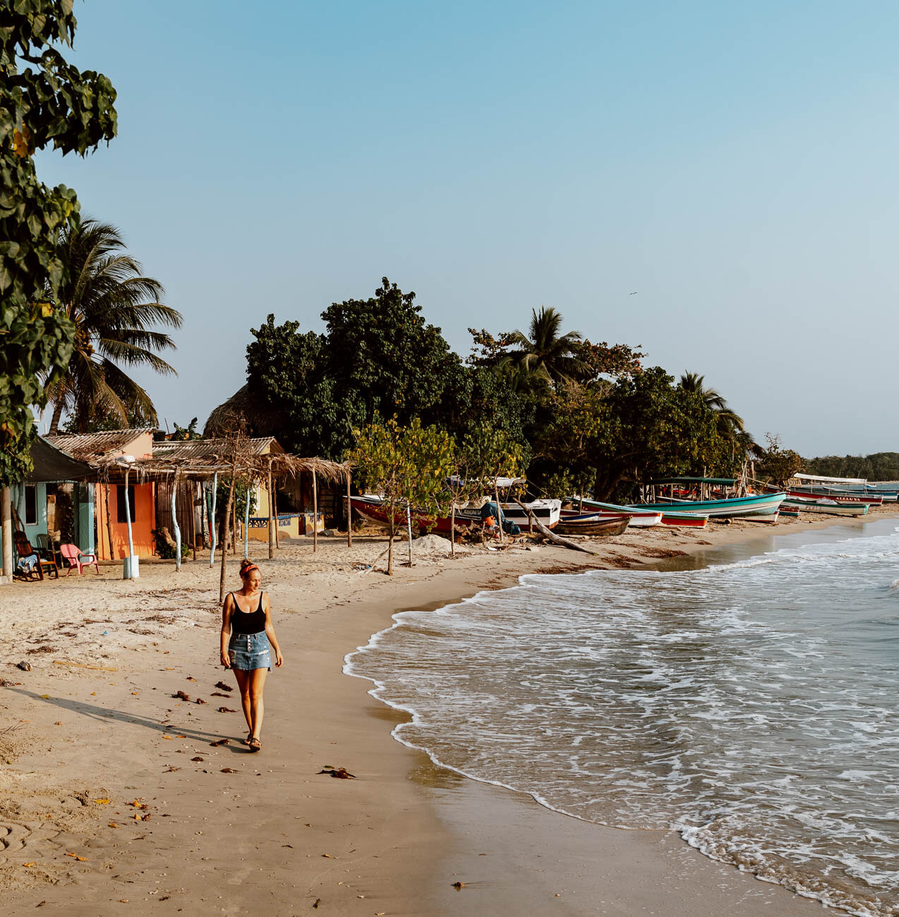 Walking along the beach in Rincon del Mar