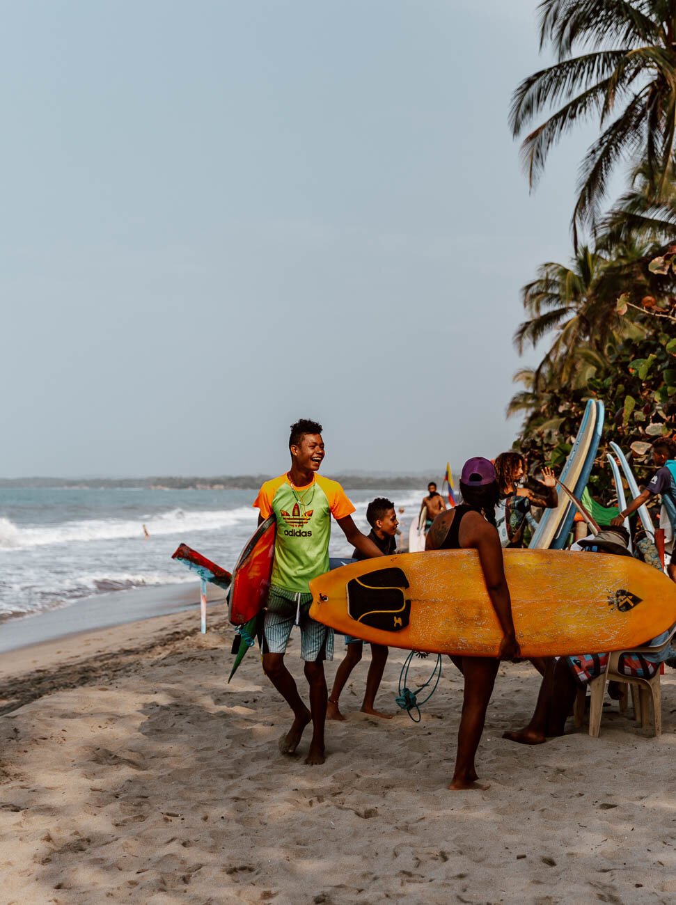 Surfing in Palomino, Colombia